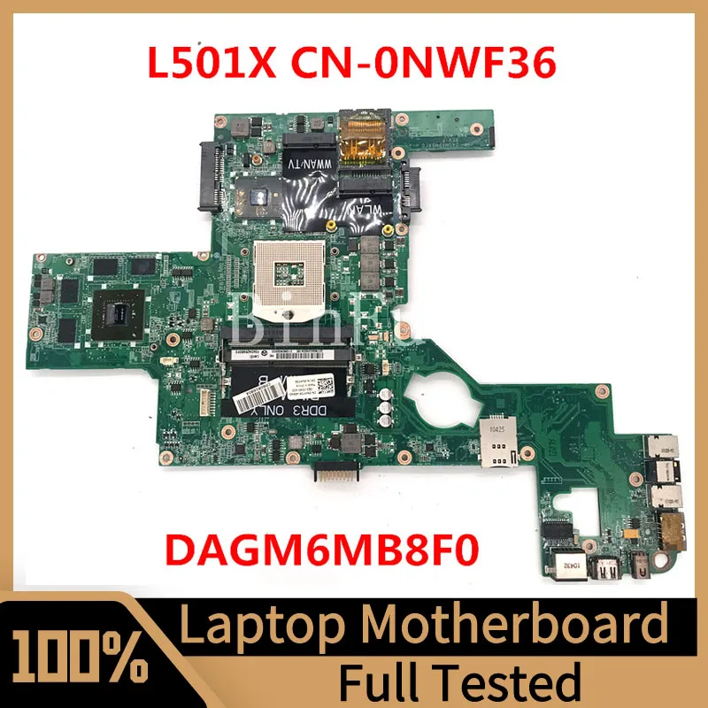 

CN-0NWF36 0NWF36 NWF36 Mainboard For DELL L501X Laptop Motherboard DAGM6MB8F0 N11P-GT-A1 GT425M 2G 100% Full Tested Working Well