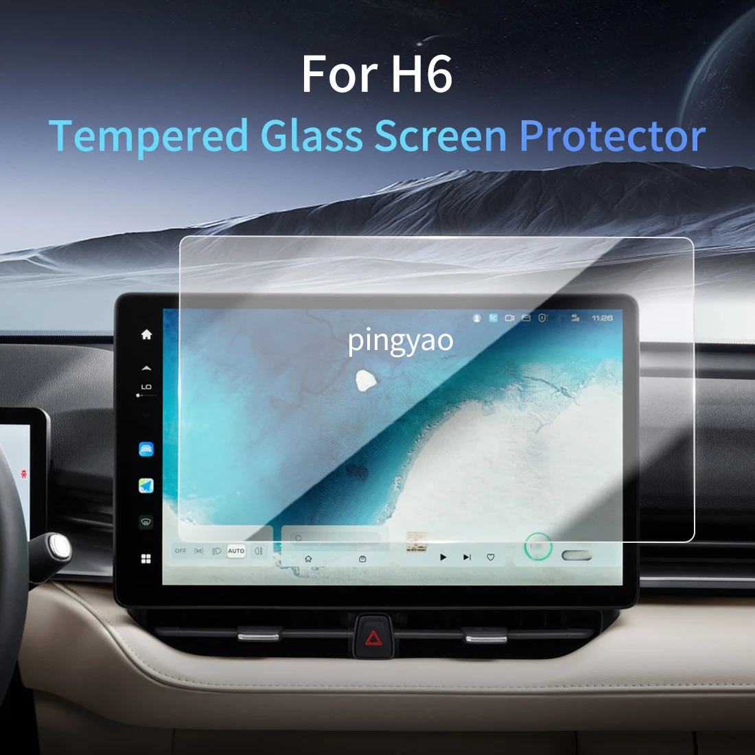 

Car Sticker Screen Protector Navigation Display Tempered Glass Protective Film Car Vehicle For24the Great Wall H6