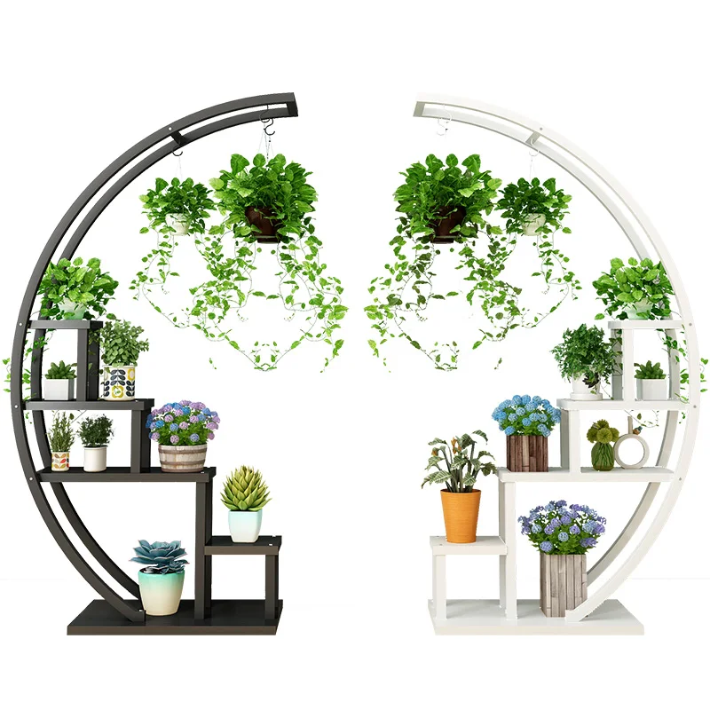 

Flower rack living room floor-to-ceiling balcony indoor new entrance flower rack display green plant shelf partition