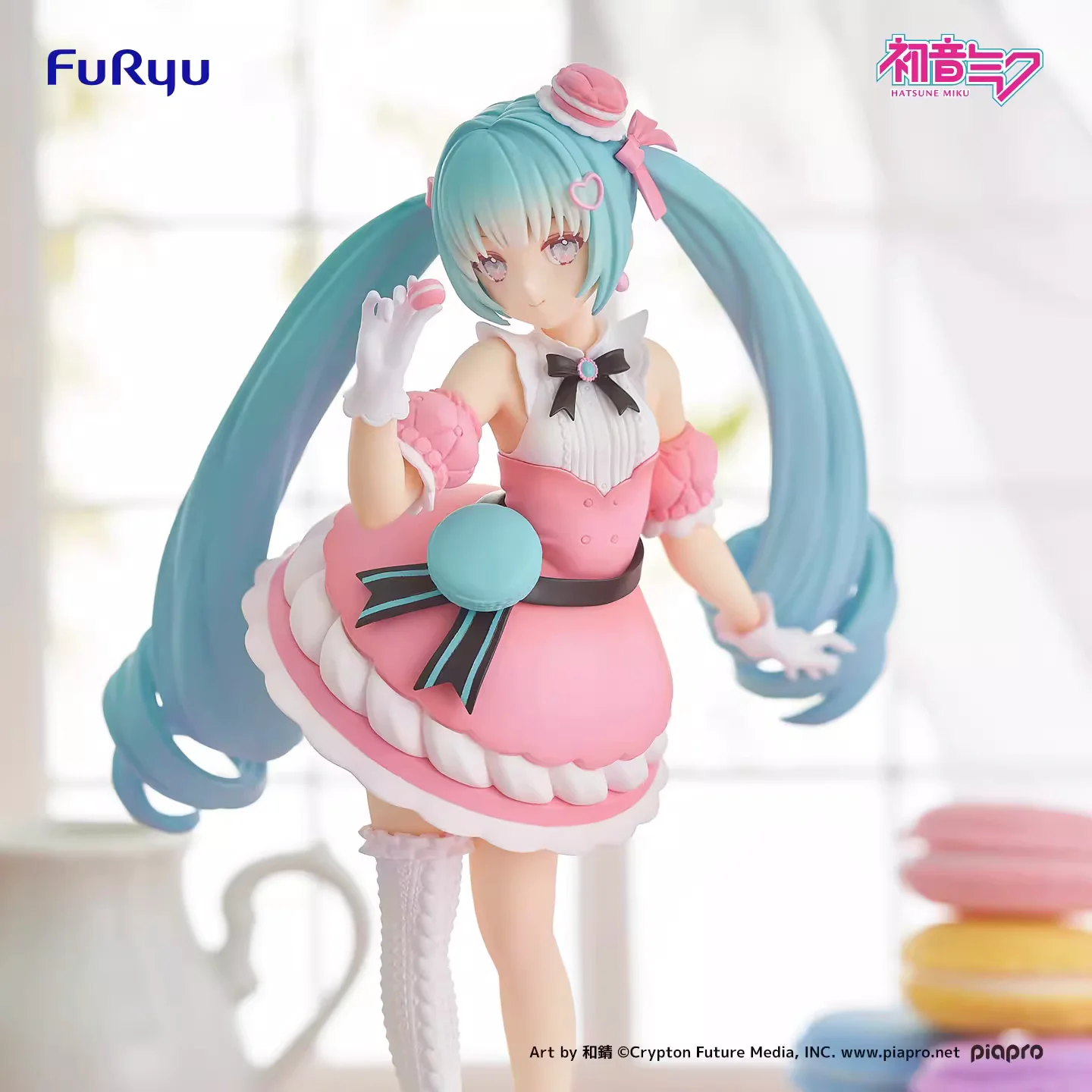 BANDAI Furyu Exceed Creative Hatsune Miku Sweet Macaron Sandwich Handmade Display Toy Christmas Gift