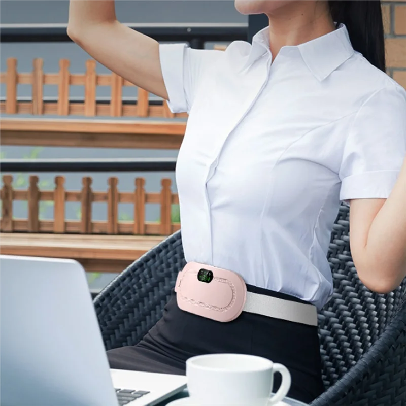 ABWR-almohadilla térmica Menstrual cinturón de palacio cálido inteligente alivio del dolor de cintura útero masajeador Abdominal vibratorio cinturón eléctrico A Du