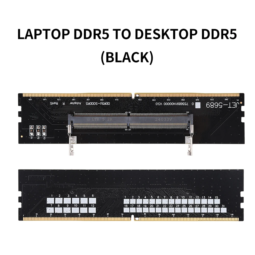 DDR5 DDR4 DDR3 Memory Module Test Card  Laptop to Desktop Connector SO-DIMM to PC DIMM DDR3 DDR4 DDR5 Test Adapter Card