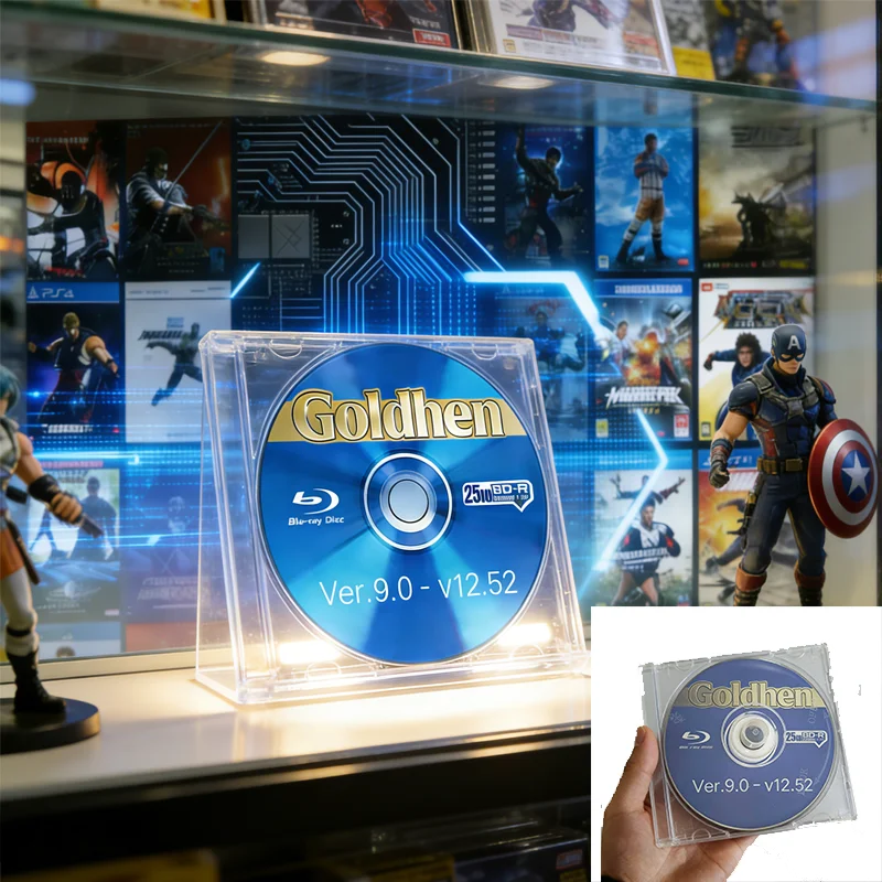 Ultimate GoldHEN für PS4 Jailbreak Disc V9.0–12.52 Bootfähige Eject-Payload 1-Klick-Boot-Tool 13.0-13.02 Jailbreak-Disc