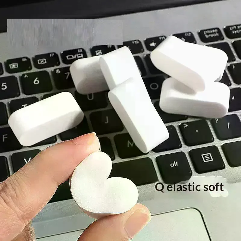 ฟองน้ำแต่งหน้าเนื้อนุ่ม 10 ชิ้น ใช้ได้ทั้งแบบเปียกและแบบแห้ง สีขาว สำหรับลงรองพื้น คอนซีลเลอร์ แป้งพัฟ เครื่องมือแต่งหน้า