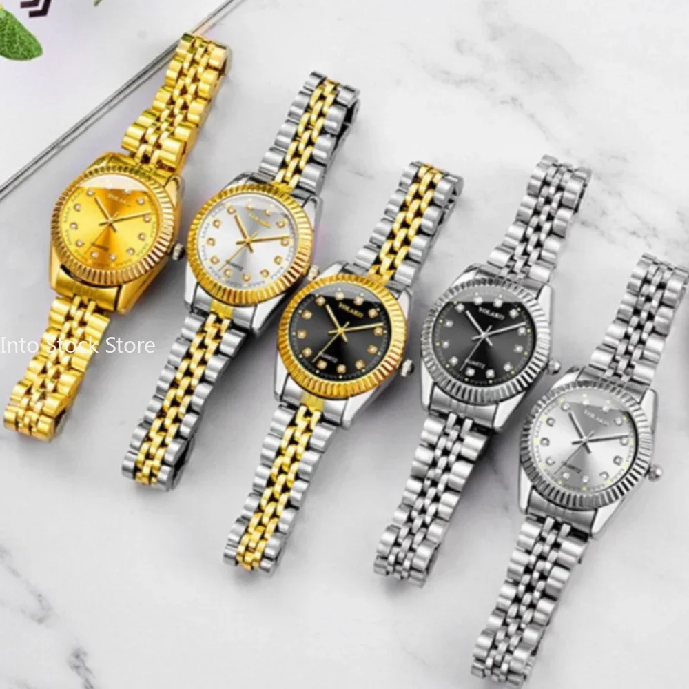 Leisure Fashion Couple Quartz Watch for Women Men Diamond Stainless Steel Calendar Lover Simple Leisure Fashion Clock Wristwatch