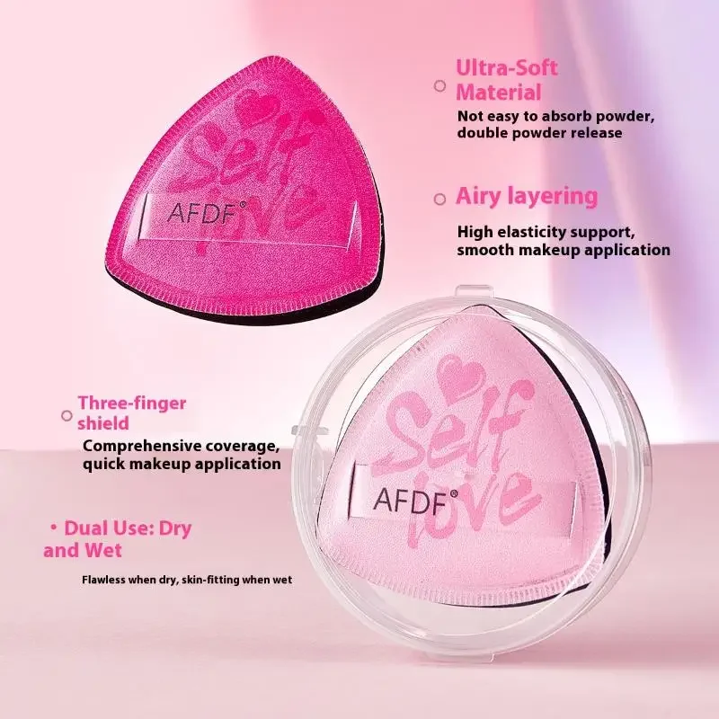 Soft Skin-Friendly Dual-Use Triangle Air Cushion Sponge Makeup Tool Set Compact Puff Sponge For Beauty Makeup