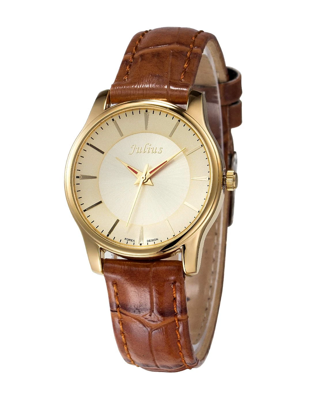 Classic Julius Lady Women's Watch Japan Quartz Elegant Fashion Hours Bracelet Real Leather Girl's Gift No Box