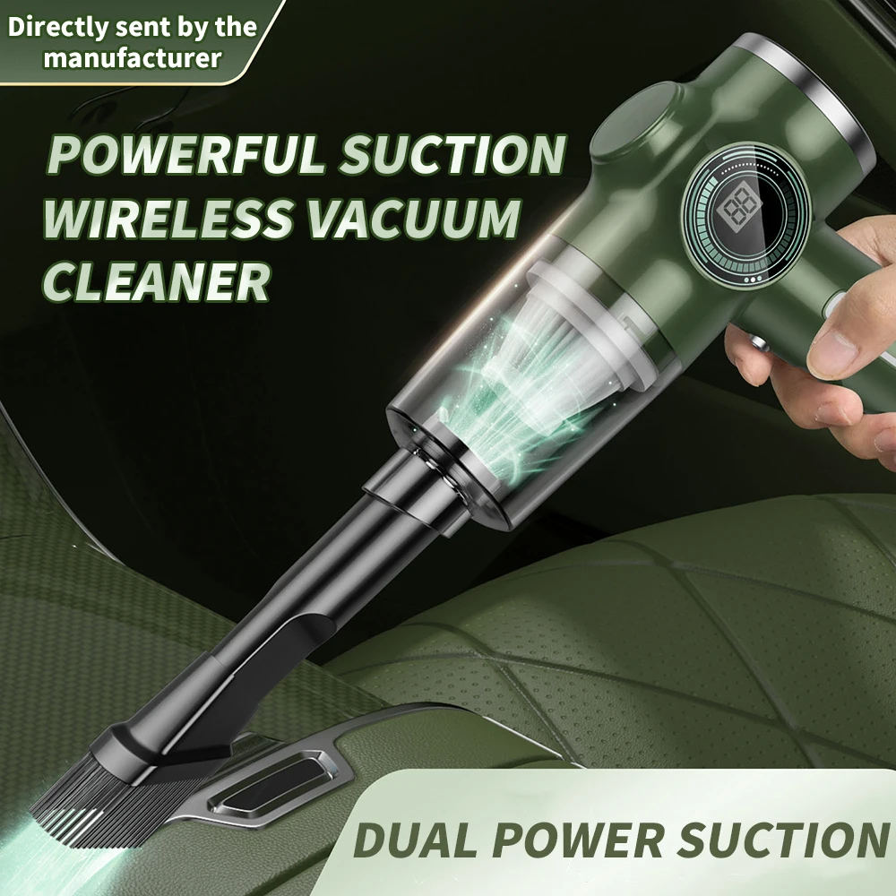 29000Pa Digital Display Car Vacuum Cleaner wireless Large Power Portable Vacuum Cleaner Handheld Strong Suction Dual Use Cleaner