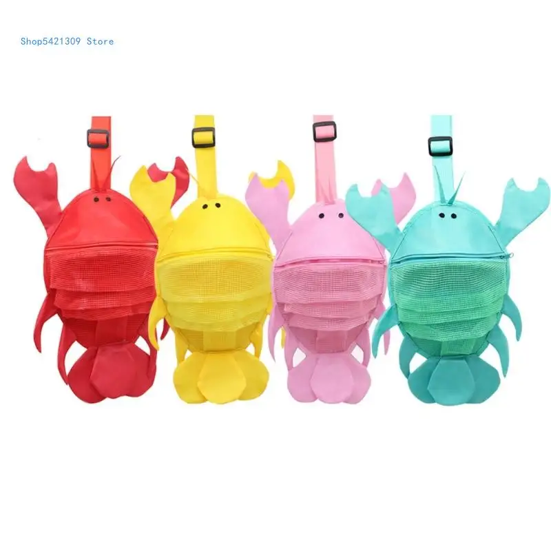 

85WA Sand Toy Storage Bag Container Bag for Sand Pool Glasses Swimsuit Storage Waterproof Lobsters Bag Net Bag Kids Beach Bag