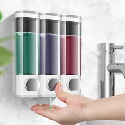 Wall Mounted 500ml Liquid Soap Dispenser Hand Detergent Dispenser Shampoo Holder Shower Gel Dispenser Bathroom Accessories