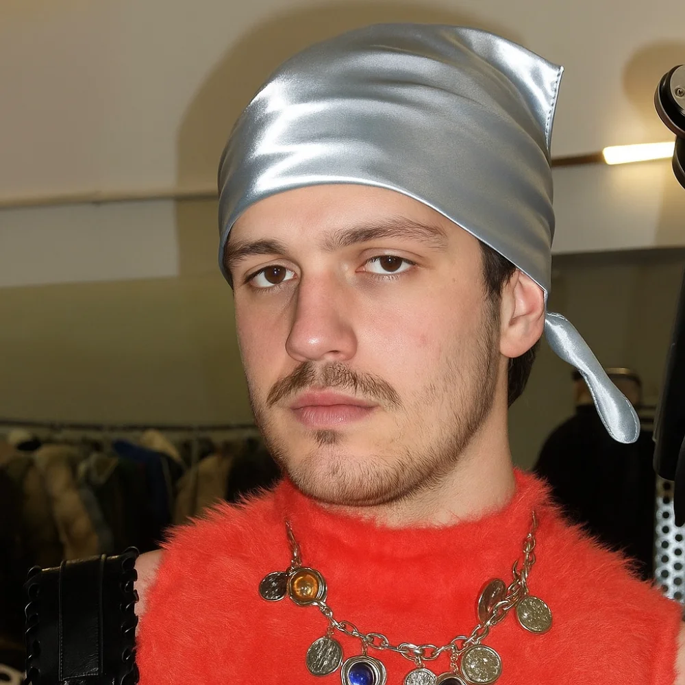 

Elegant Hip Hop Leopard Print Hair Scarf Soft Square Y2k Print Turban Headband All-match Punk Bandana Vacation