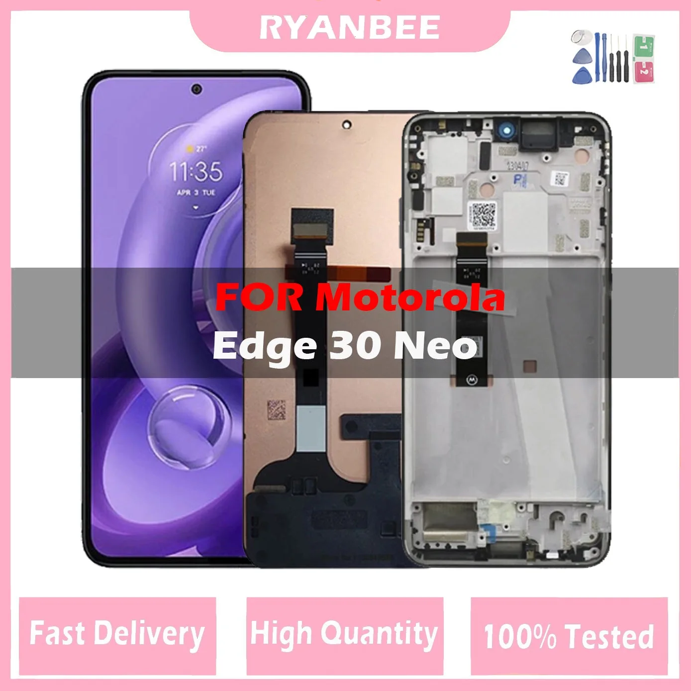 

6.28'' Original For Motorola Edge 30 Neo LCD XT2245-1 Display Touch Screen Digitizer Assembly For Moto Edge30 Neo LCD Replace