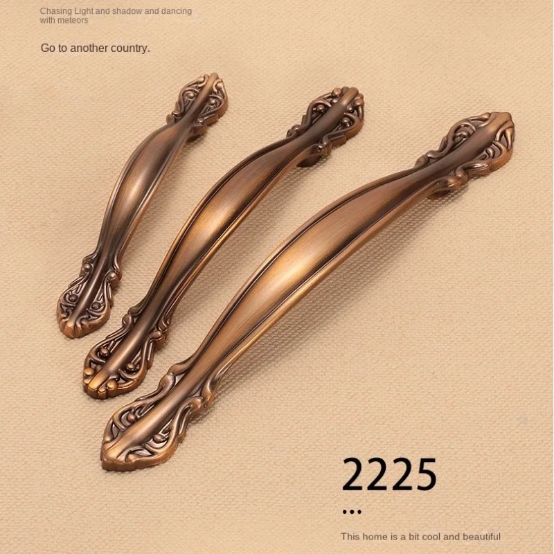 European Zinc Alloy Cabinet Handles Wadrobe Door Pulls Drawer Knobs Kitchen Cupboard Handles Furniture Handle Hardware