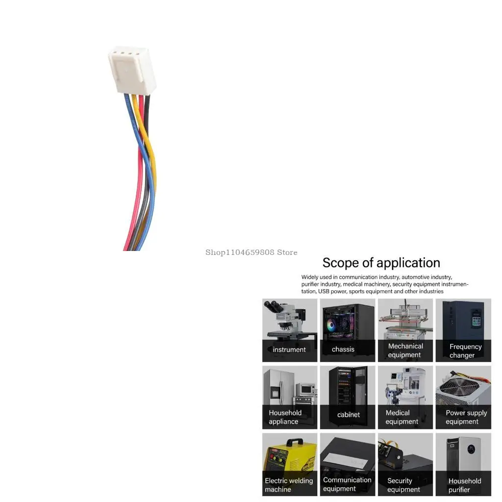 

12 В 0,41 А 4-контактный вентилятор корпуса компьютера Вентилятор охлаждения Корпус ПК Рассеяние тепла для компьютера