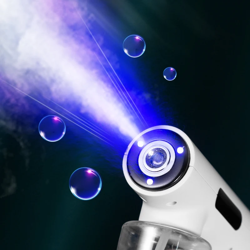 Mini Portable Rechargeable Cleaning Spray Bottle, 1.69oz Nano Blue Light Sterilizing Spray, Handheld Powerful Sprayer, Sterilizing Agent Steam Battery Capacity 1200mAh, Suitable for Cars, Schools, Bedrooms, Clothing, Express Delivery, Etc