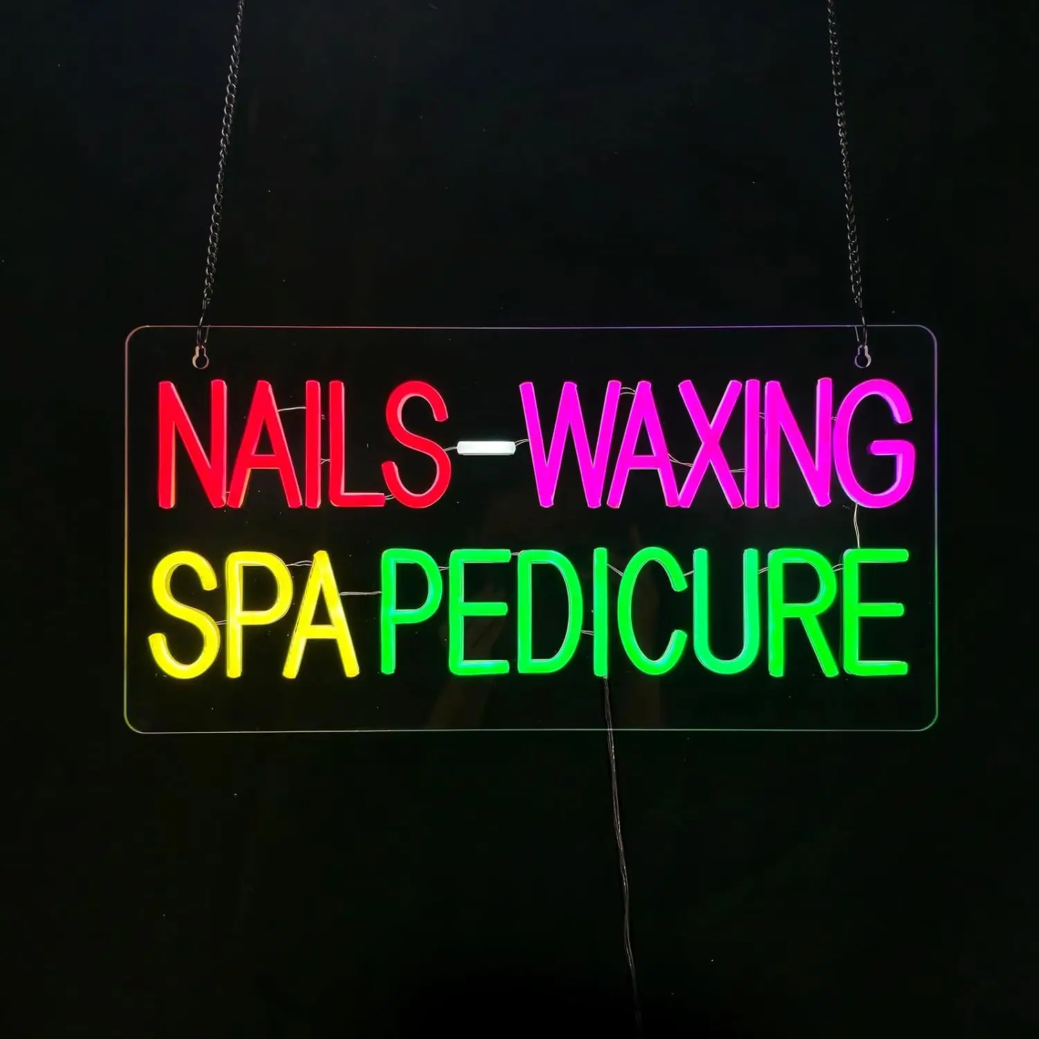 Nails Waxing Spa Pedicure Neon Sign USB LED Light for Nail Beauty Salon Skincare Studio Business Signboard Window Decor