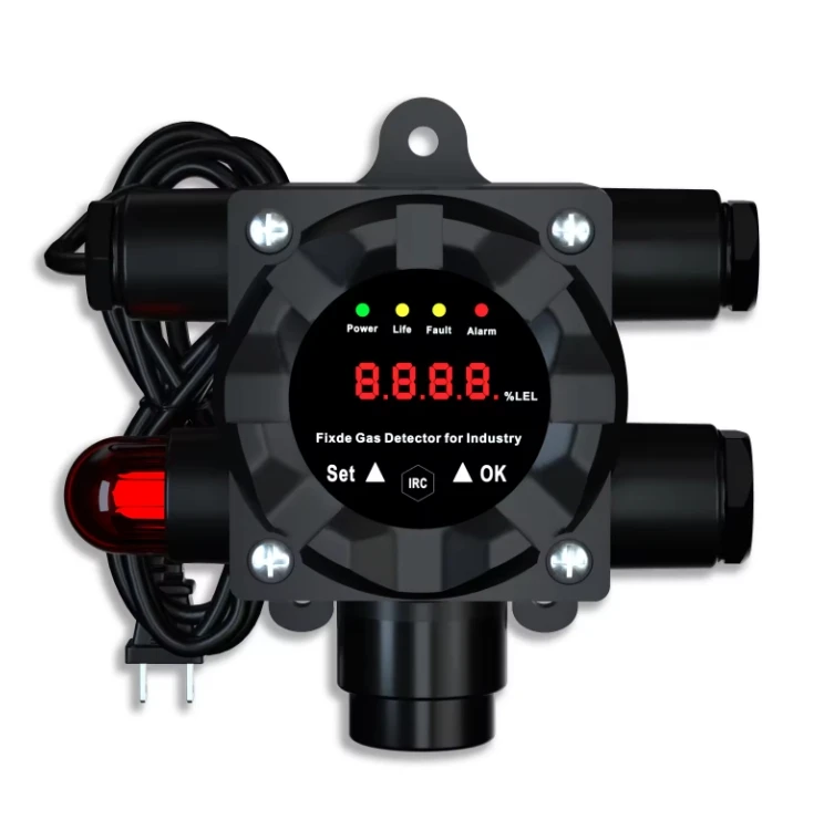 

RS485 Fixed Detector Audio Visual With Alarm Monitoring Instrument Leak Sensor H2S Alarm Ammonia Toxic 4 in 1