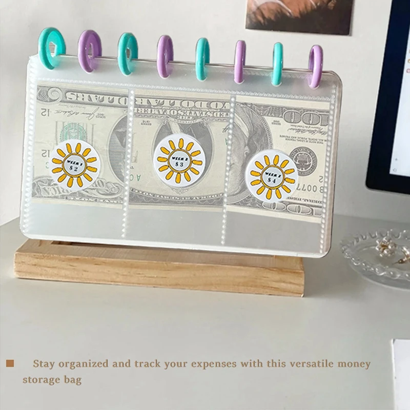52 Week Binder Saving Challenge Reusable Cash Planner Envelope Fun Money-Saving Organizer