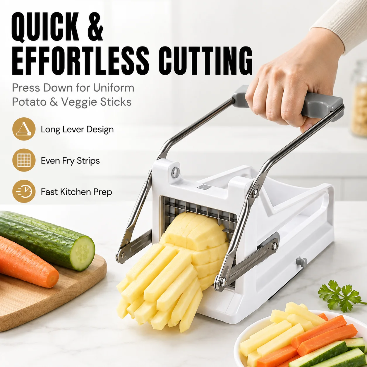 French Fry Cutter Stainless St - Kitchen Gadgets Useful review and price