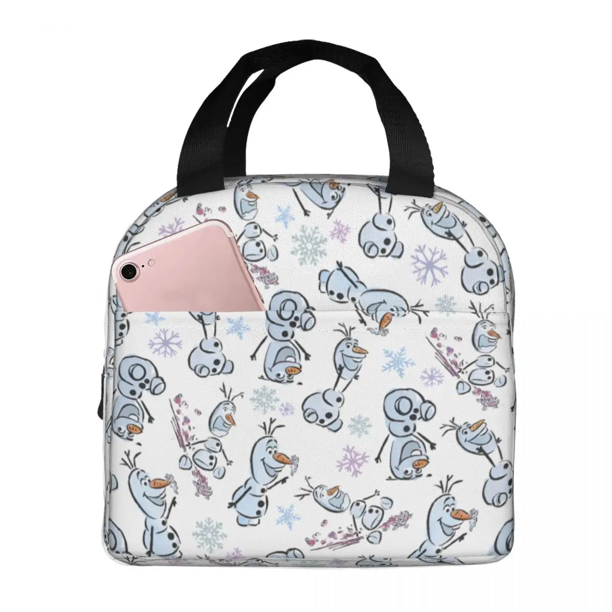 

Custom F-Frozenes Cartoon Insulated Lunch Bags for Women Olaf Elsa Anime Resuable Thermal Cooler Food Lunch Box Outdoor Camping