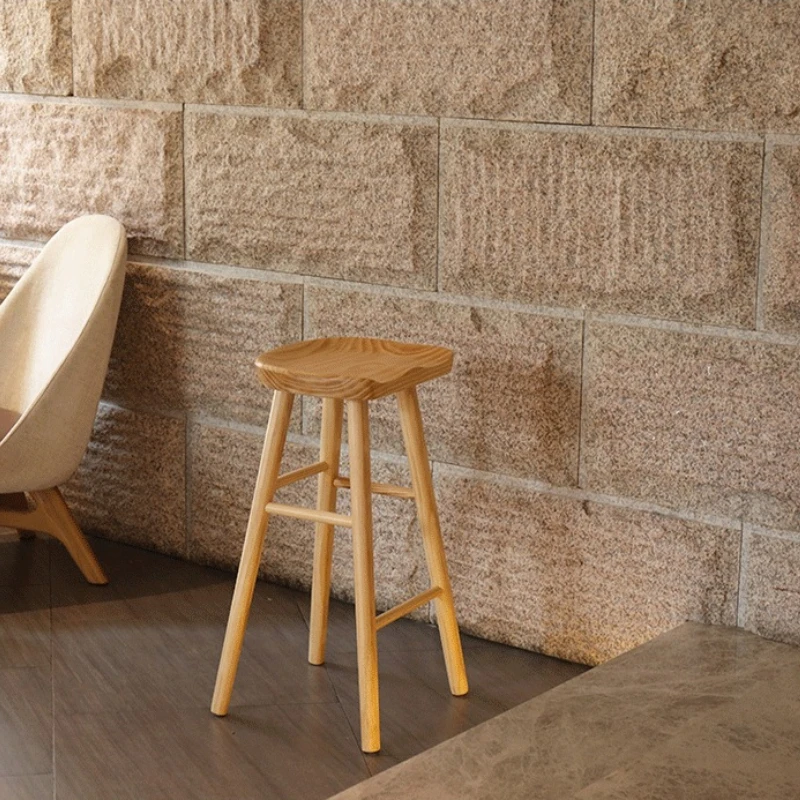 

Simple modern solid wood Bar stool nordic Home chairs for restaurants and cafes parties banquetas de balcão de cozinha bar chair