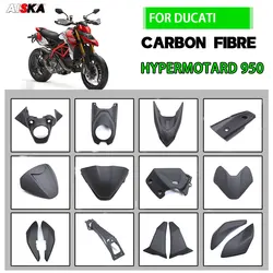 For DUCATI Hypermotard 950 SP RVE 2019 - 2023 2024 Carbon Fiber Side Panels LicensePlate Dashboard Cover Motorcycle Fairing Kits