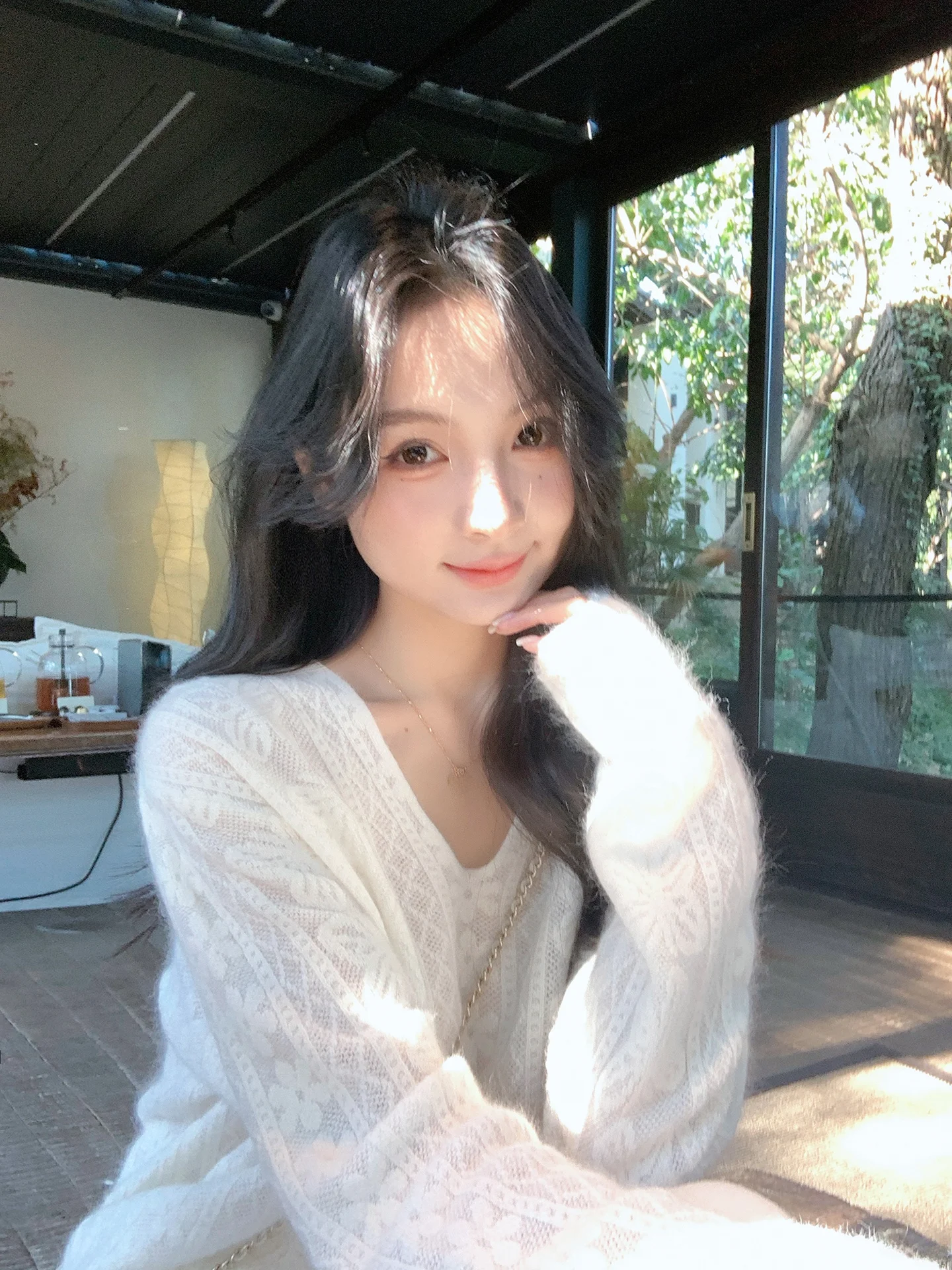 

Белый свитер из смесовой шерсти с цветочным узором и крючками, Зима 2026, Новинка, в стиле Lazy Pure Desire, свободный крой, Zhouye Ye Sweet Sle Loose Fit