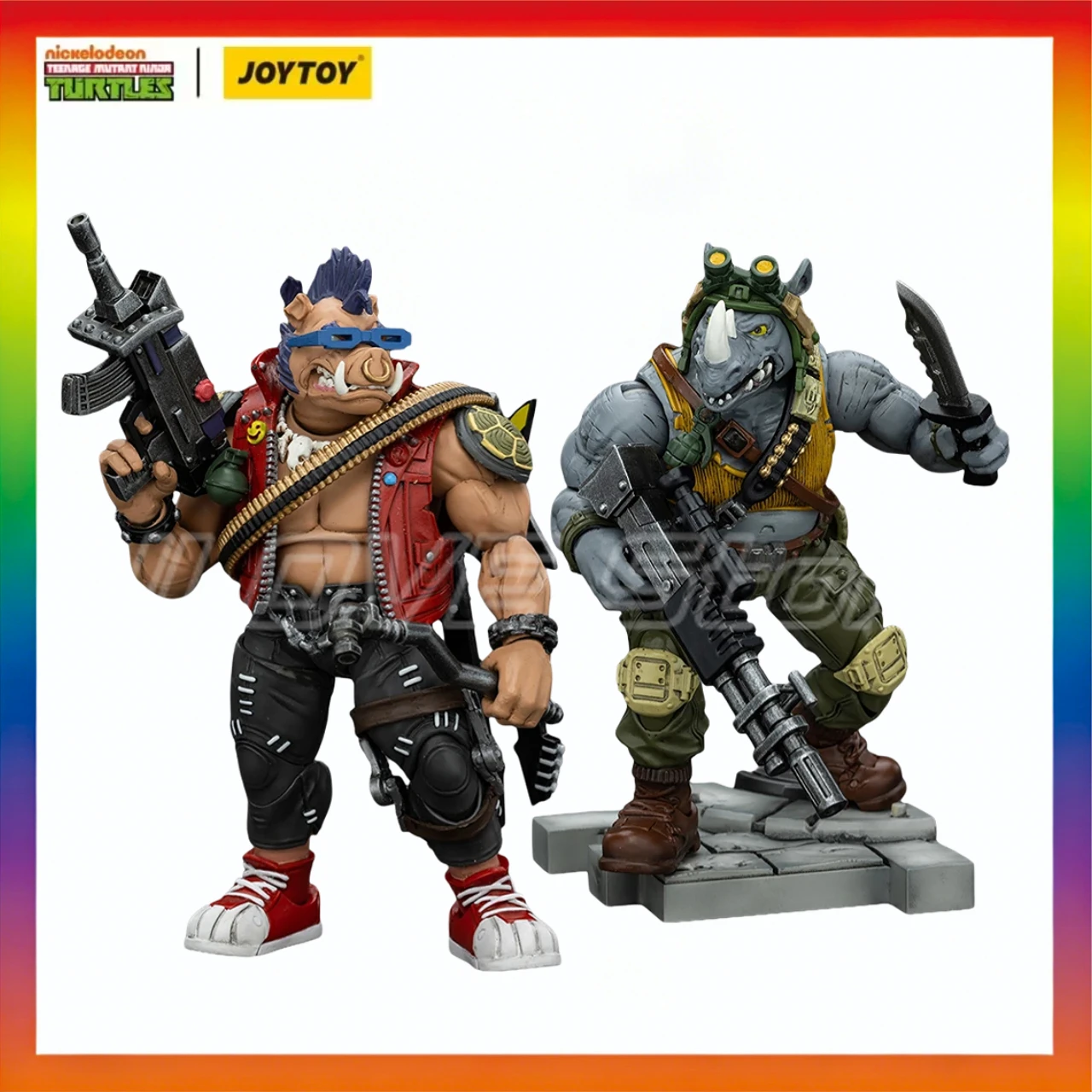 

Оригинальная фигурка JOYTOY TMNT-Beebop/TMNT-Rocksteady 1/18, модель, орнамент, подарок