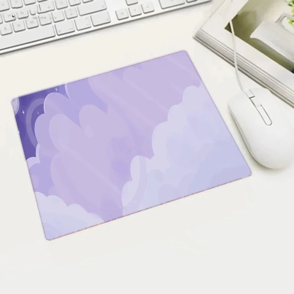 Small Size 25x20cm  computer  office Mouse mats Cute Soft Cloud Desk Pad Kawaii Purple Carpet Extended Gaming Keyboard Pads