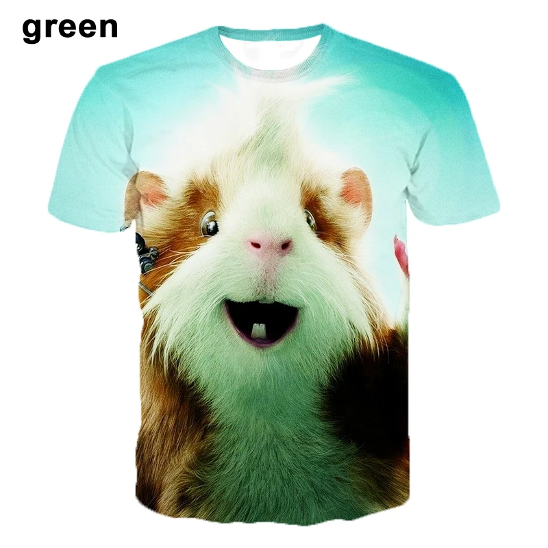 Guinea Pig Agents Printed T-shirt Cute Guinea Pig T-shirt Fun Printed T-shirt