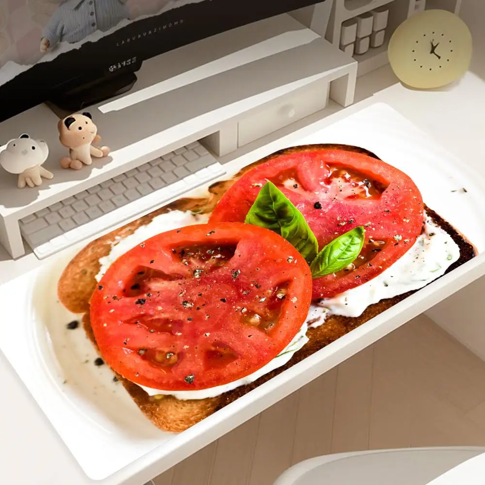 

Tomato Toast Mouse Pad large keyboard mouse desk pad non-slip rubber gaming mouse pad laptop mouse carpet