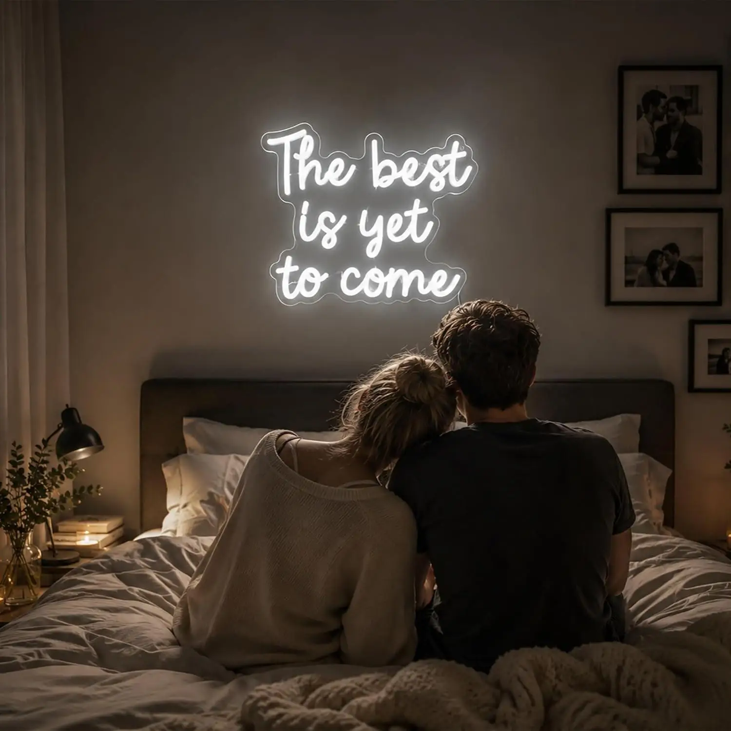The Best Is Yet To Come Neon Sign USB Dimmable LED Lights for Bedroom Office Cafe Home Inspirational Theme Wall Art Decor Gifts