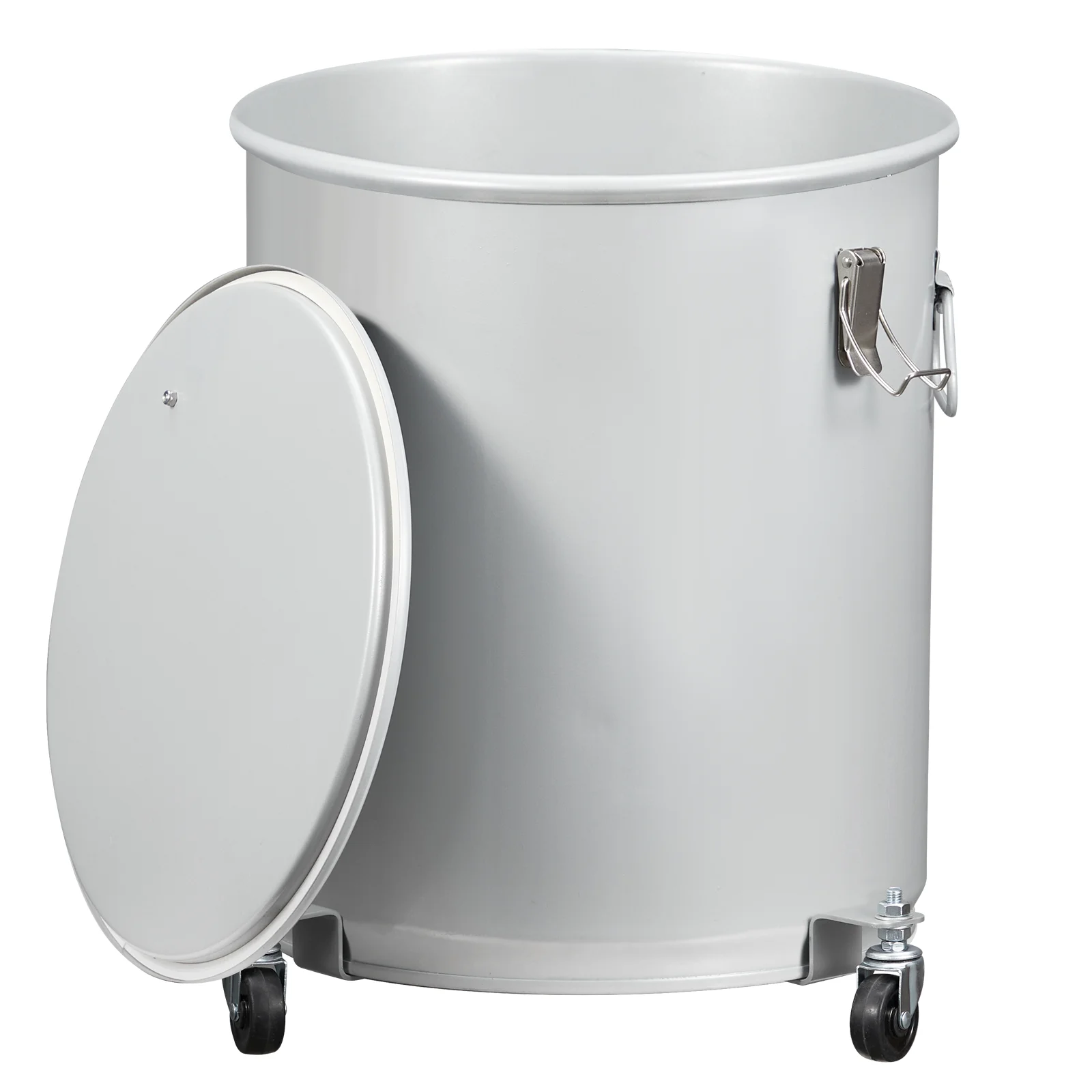 Heavy-Duty 16 Gallon Fryer Grease Bucket – Coated Carbon Steel Oil Disposal & Transport Container with Locking Lid, Casters, Lock Clip, and Nylon Filter Bag – Ideal for Filtering & Storing Hot Cooking Oil in Kitchens & Outdoor Fryers