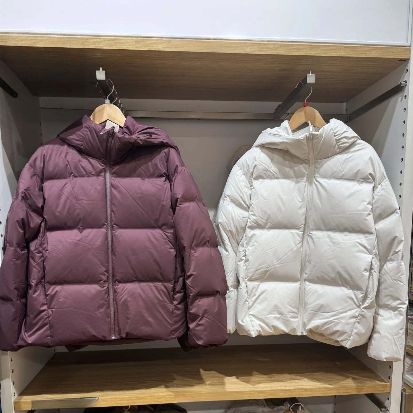 

Women's 90 White Du down Jaet Sl ort Warm Coat Hooded Winter Thiened Polyester Fiber Commute Sle Zipper Closure