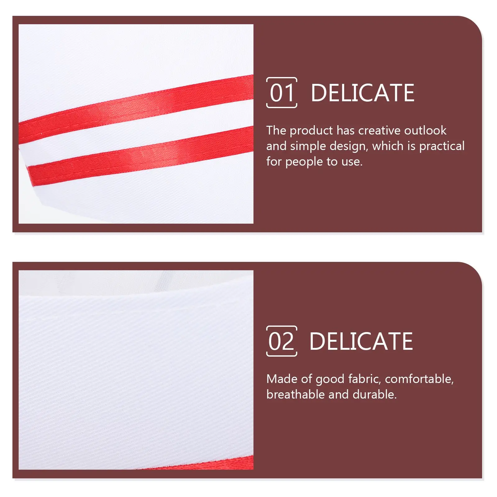 9 pezzi Cappelli da cucina da chef Comodo cappello da lavoro Design semplice Panno di cotone Ristorante Cappello uniforme da cucina Alto