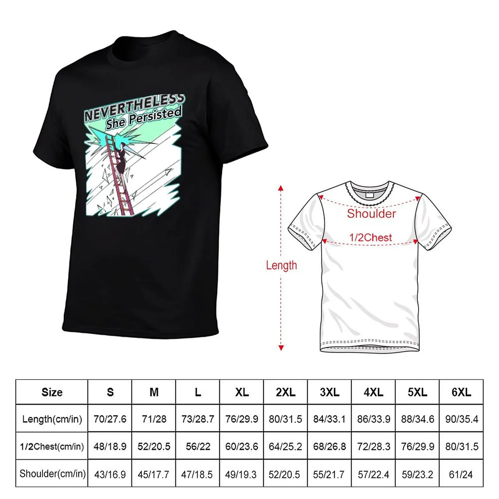 Nevertheless, She Persisted - Glass Ceiling T-Shirt Plus Size Summer Casual T-Shirt