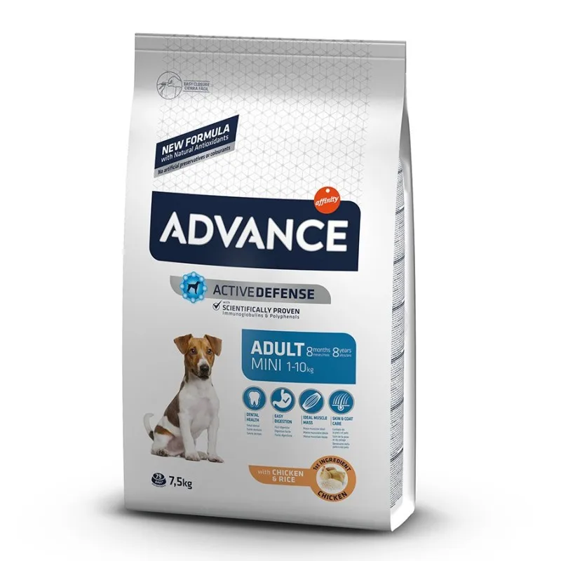 Advance Mini Adult Pollo y Arroz 3kg para Perros de Raza Pequeña