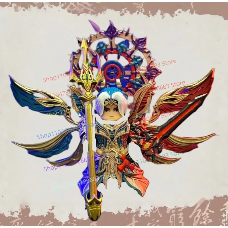 MOC 빌딩 블록 애니메이션 더블 신 미니 입상 갑옷 액세서리 날개 장식 유행 장난감 휴일 선물