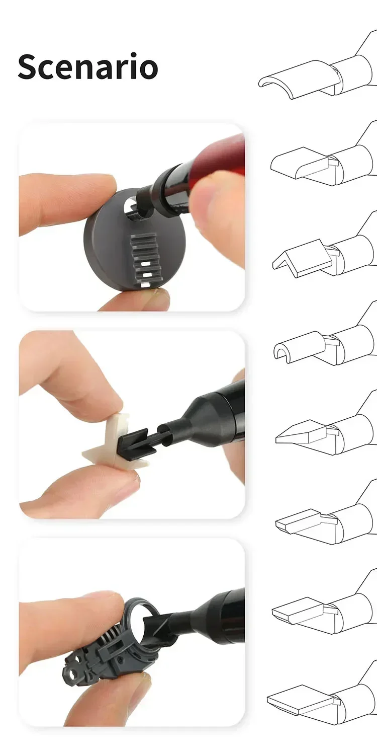 DSPIAE DIY ES-A Oszillierender Schleifer Elektrischer Schleifstift Kunststoffmodell Schleifpapierkopf für Militärmodell-Bastelwerkzeuge Hobby – Detail 9