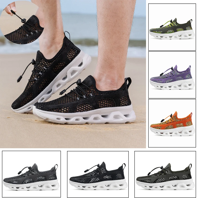 

Мужские и женские аквашузы: новые быстросохнущие пляжные кроссовки для активного отдыха, дышащие сетчатые кроссовки для походов и рыбалки, парный стиль