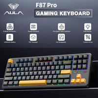 AULA F87Pro Mechanical Keyboard 2.4G/Wired/BT Tri Mode Hot-Swap 5 Layer Silencing Filling Custom RGB Gaming keyboards New Colors