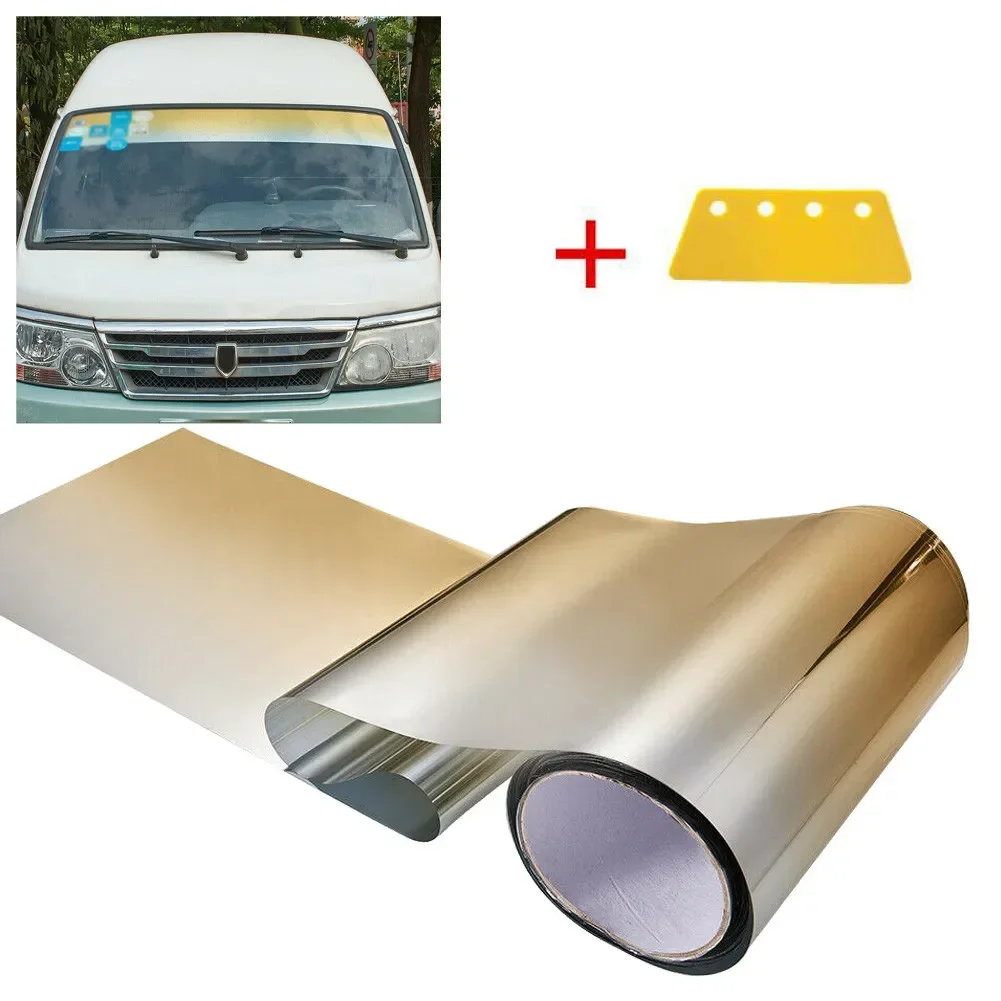 Car Front Windshield Sun Visor Protection Shade Sticker Window Sun Visor Strip Heat Insulation Tint Film 150x20cm Sun Front Fil