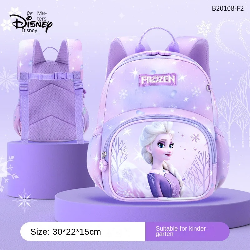 Disney Girl Kindergarten School Bag Frozen Elsa Anna Student Shoulder Orthopedic Backpack Large Capacity Light Kids Gift Mochila