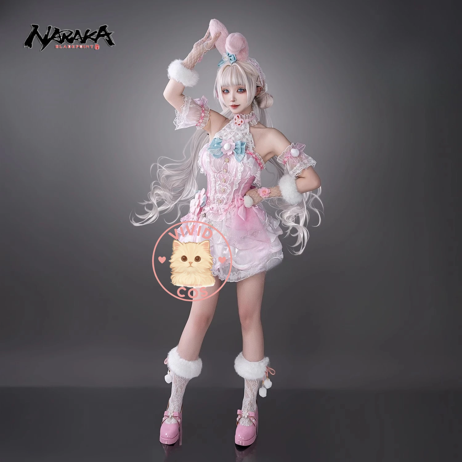 Game Naraka：Bladepoint Cute Anime Tsuchimikado Kuro Cosplay Costume Cilla and Yin Ziping Fashion Lolita Dress for Women ComicCon