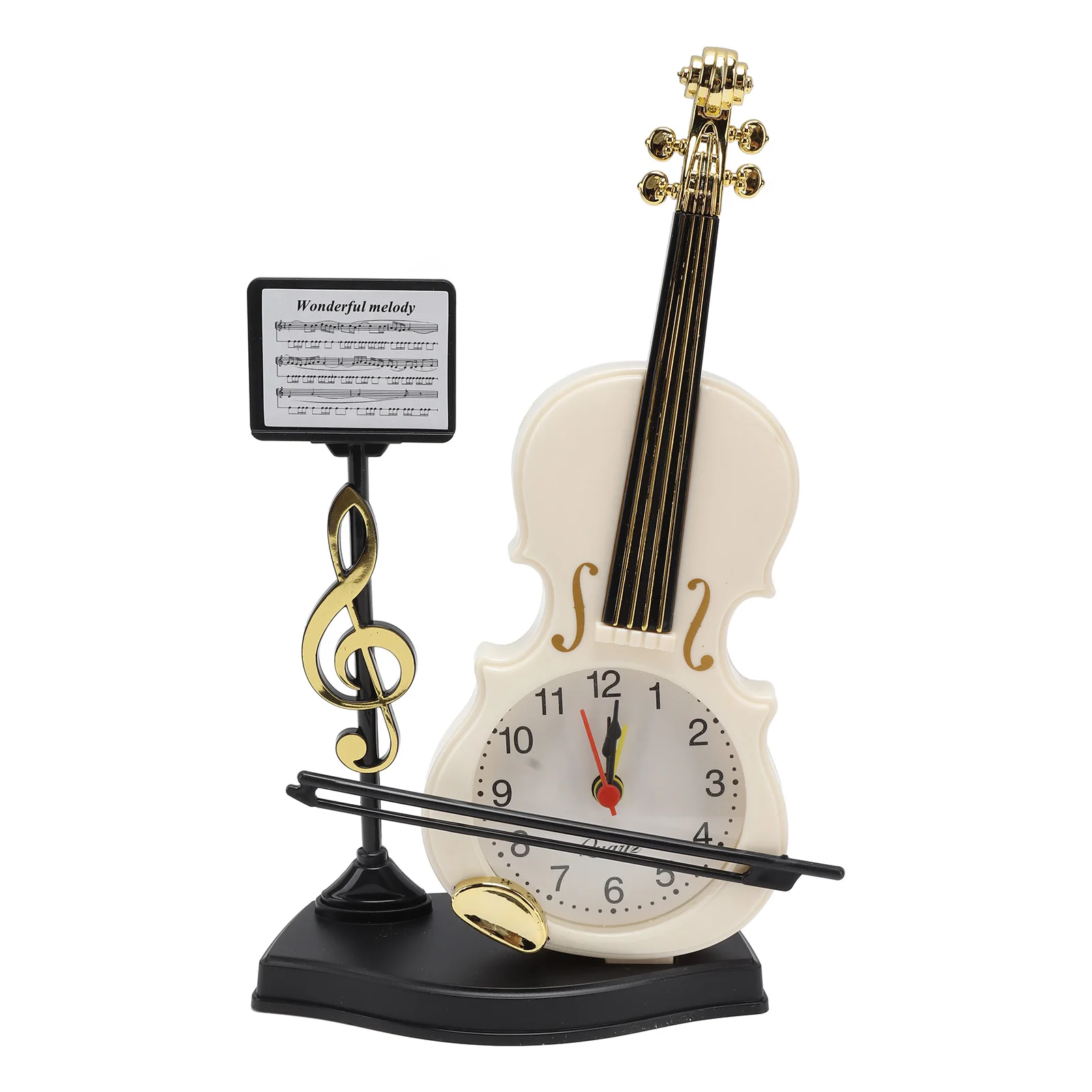 Violin Alarm Clock Unique Appearance Innovative Alarm Clock for Home Living Room Desktop Decoration Christmas Gifts