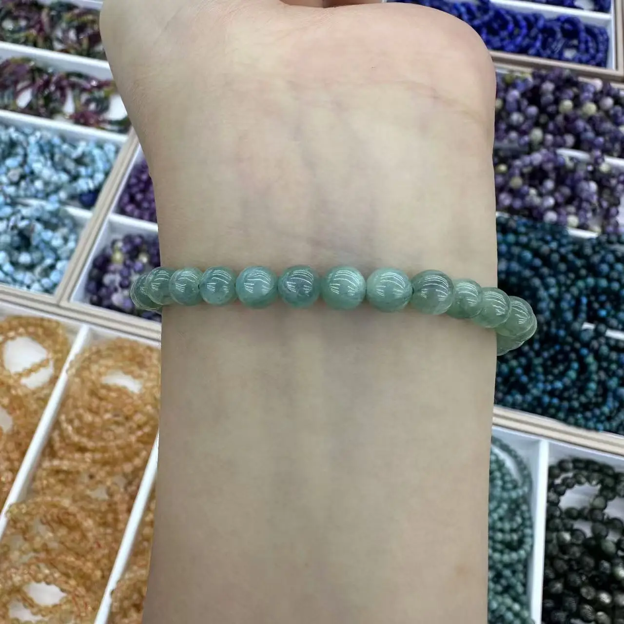 AAAA Grade Natural blue green Kyanite Stone Beads Bracelet Natural Gemstone Bracelets DIY Jewelry for Woman for Man Wholesale !