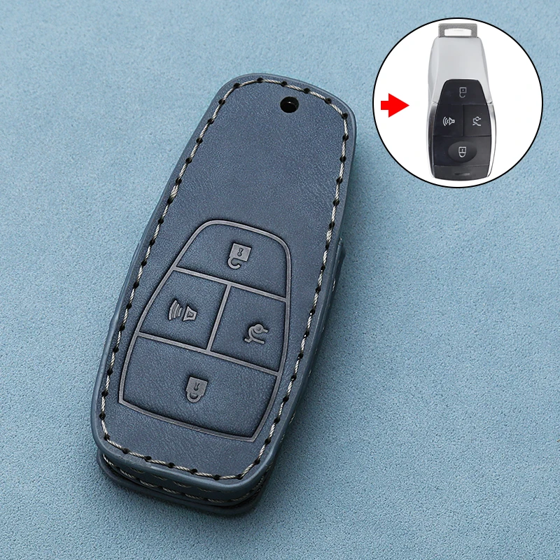 New Car Remote Key Case Cover Protect Shell Bag For BAIC X7 BJ40 Senova D50 D70 X55 X65 EU5 EU7 Keychain Auto Accessories