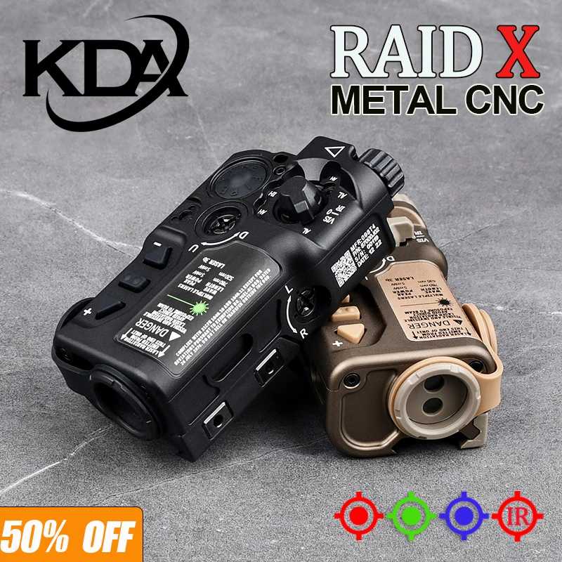 Metal Raid X Tactical Red IR Laser No Flashlight Green Lasers Ray Strobe Fit 20mm Picatinny Rail Huntinig Weapon Sight Accessory