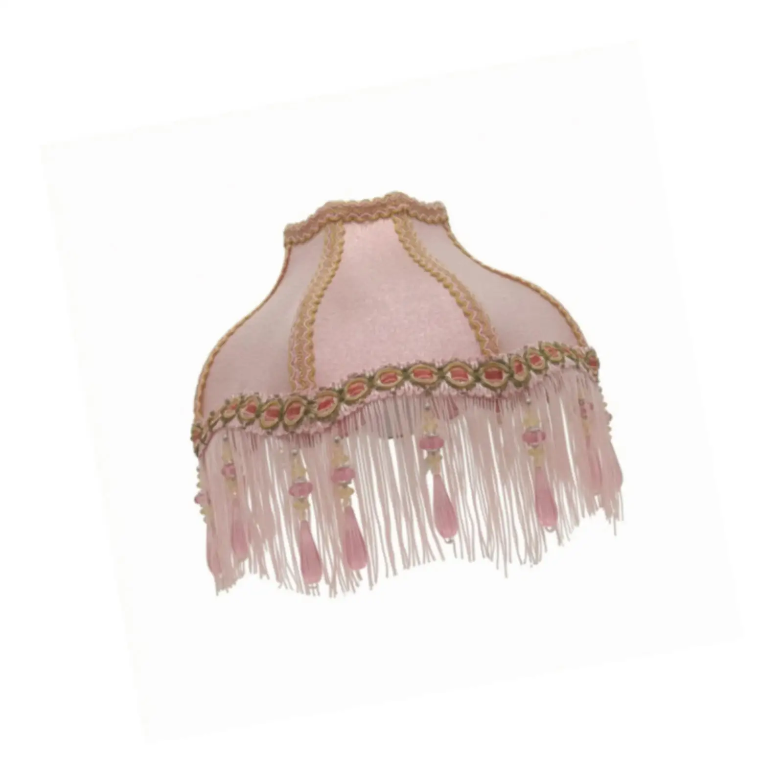 French Style Decorative Cloth Lampshade Velvet Tassel Replacement for Living Room Bedside E27