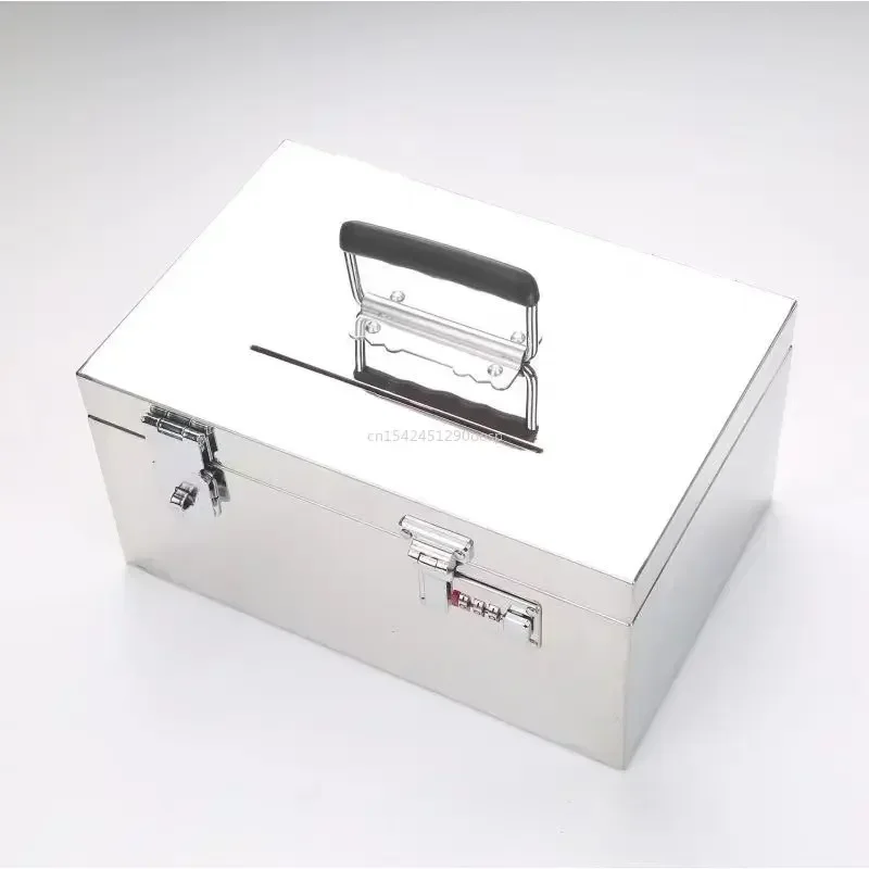 Portable Safe Cash Box for Kids, Mealheiro de aço inoxidável, Armazenamento de moedas, Combination Lock, Mini Security Locker